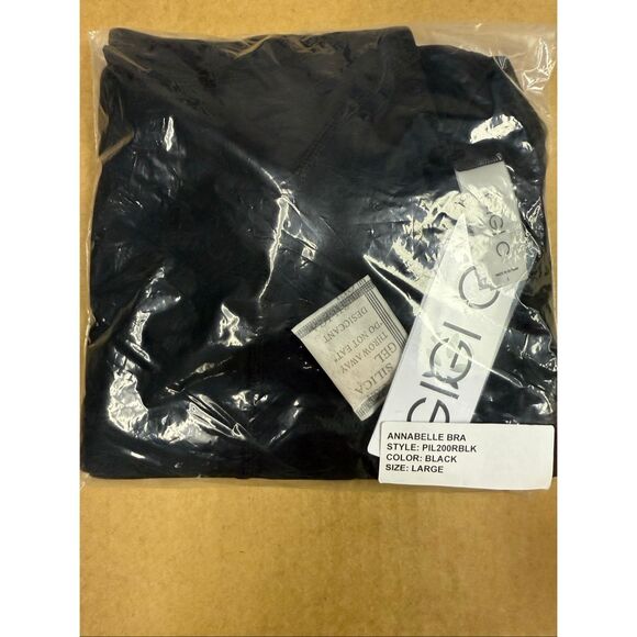 New Gigi C Annabelle Sports Bra Crop Top Black L - Picture 2 of 7